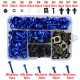 Aluminum Alloy Screw Set 195 Pcs (Universal Model) - Blue