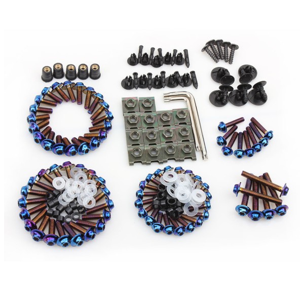 Stainless Steel Screw Set 195 Pcs (Universal Model) - Blue Enamel