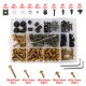 Stainless Steel Screw Set 195 Pcs (Universal Model) - Gold