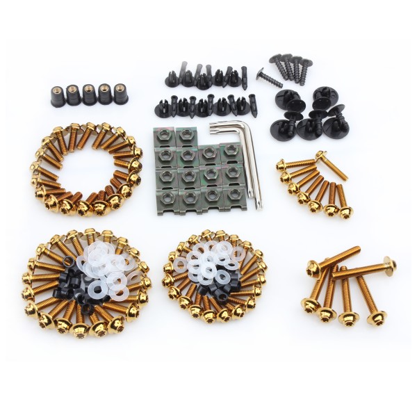 Stainless Steel Screw Set 195 Pcs (Universal Model) - Gold