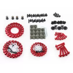 Aluminum Alloy Screw Set 195 Pcs (Universal Model) - Red